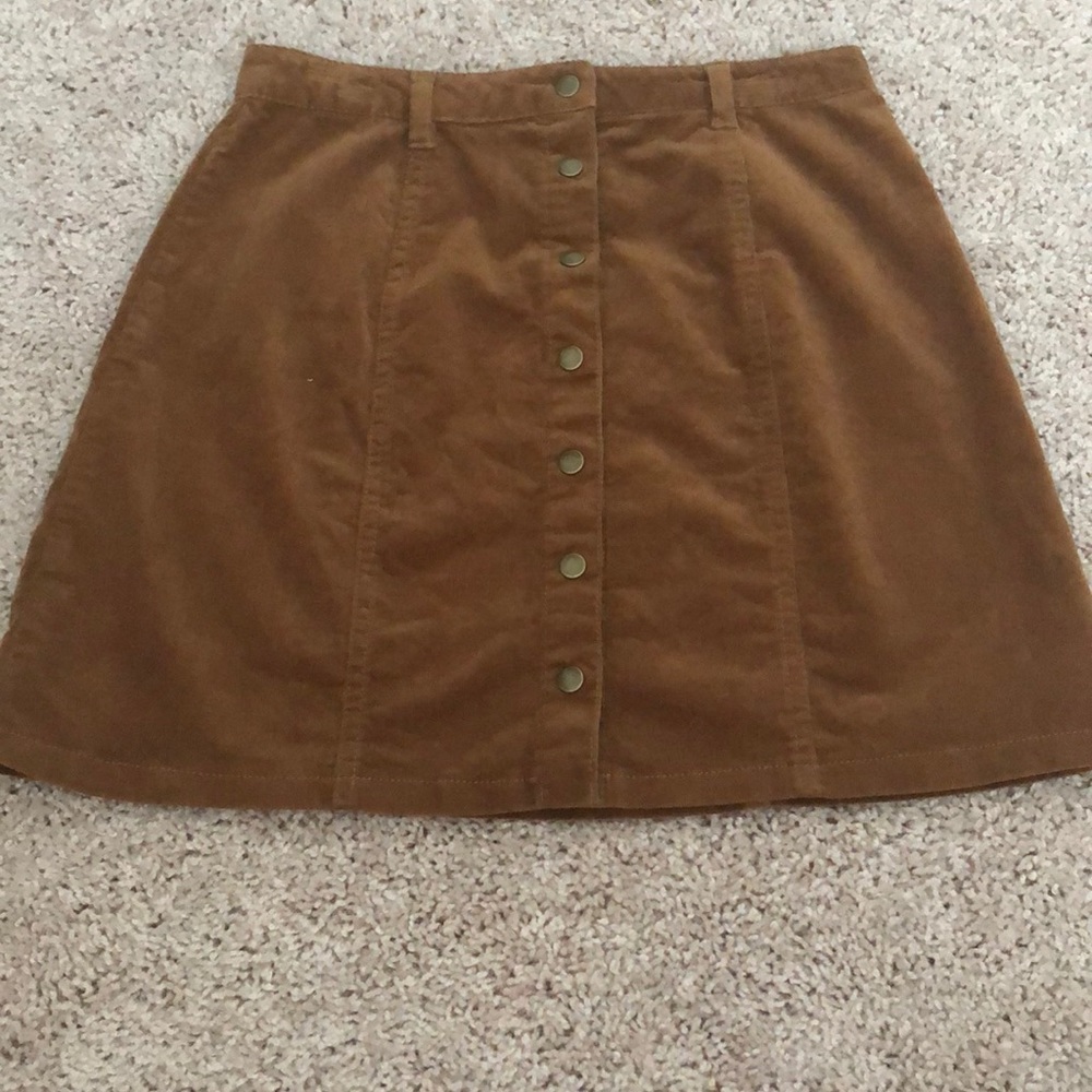 Brown corduroy skirt